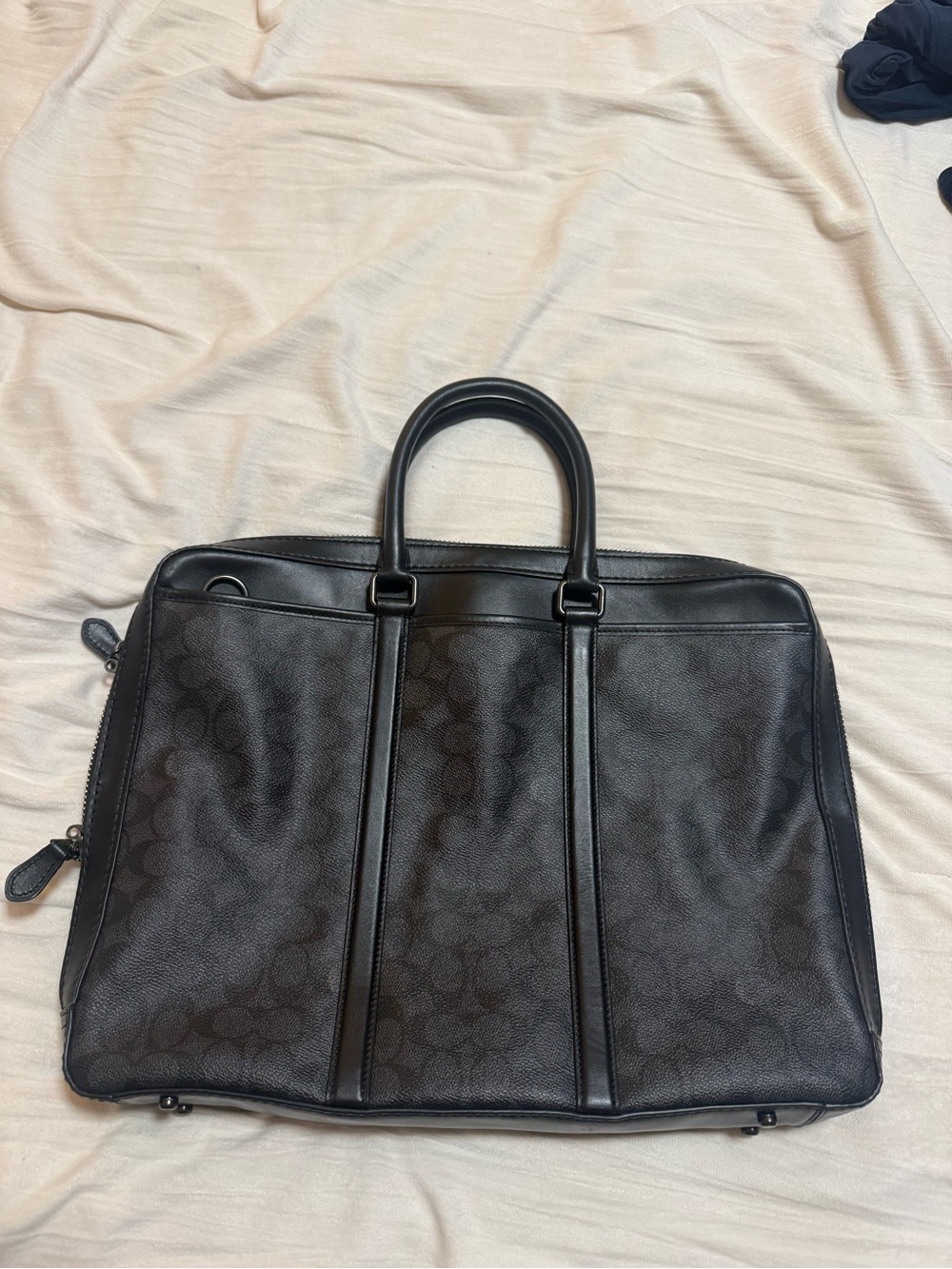 Coach Men’s Charcoal Signature Briefcase